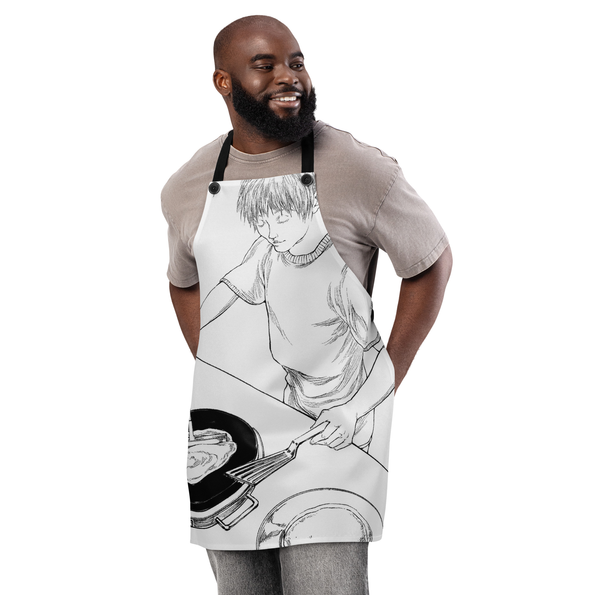 Larry Making Crepes Apron