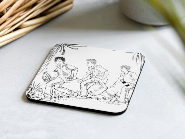 Noise in the Night Cork-back coaster