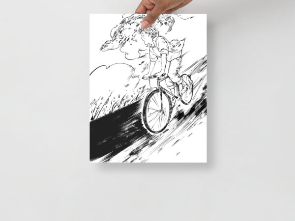 Terry Racing Down the Hill Toward the Ramp Poster