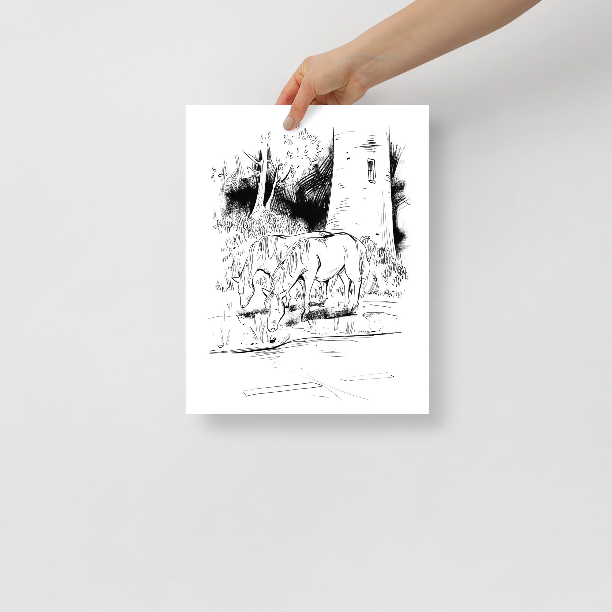 Blast on the Beach Poster - Wild Horses by Light House