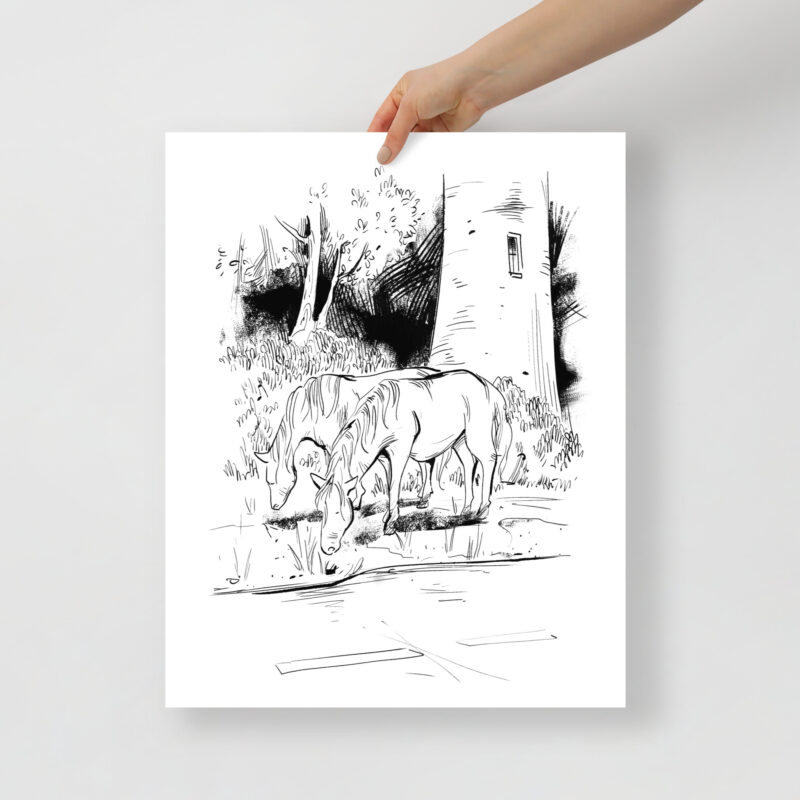 Blast on the Beach Poster - Wild Horses by Light House - Image 3