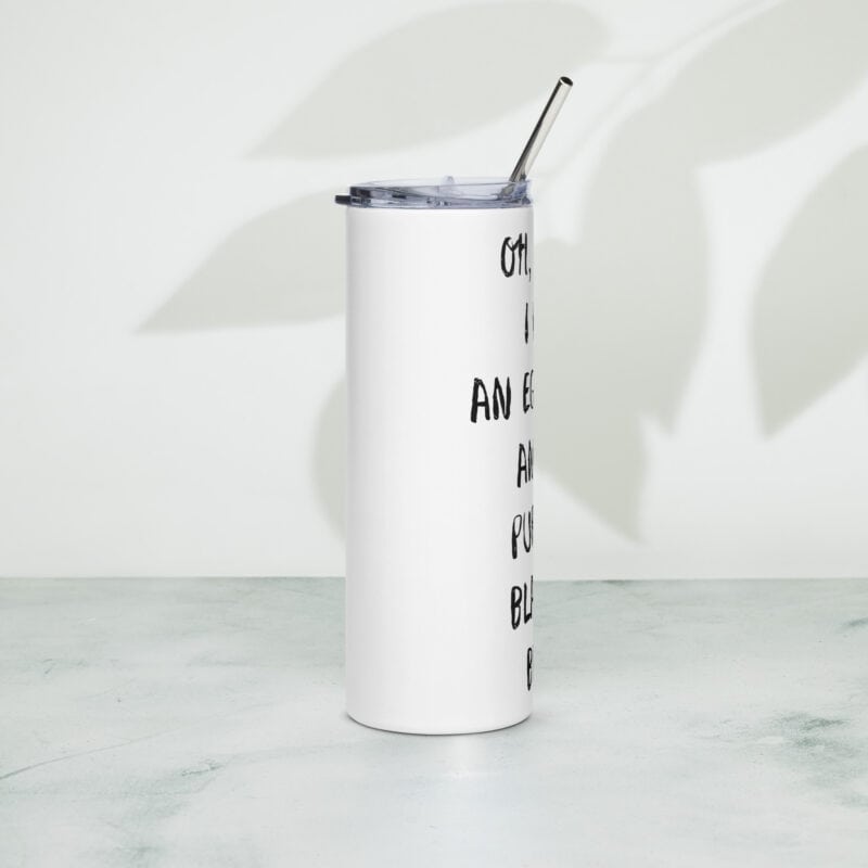 "Oh, I wish I were an eggplant" stainless steel tumbler - Image 3