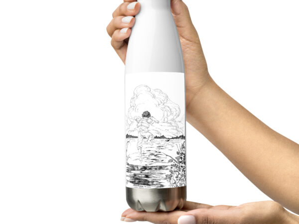 Terry Leaping off the Dock Stainless steel water bottle