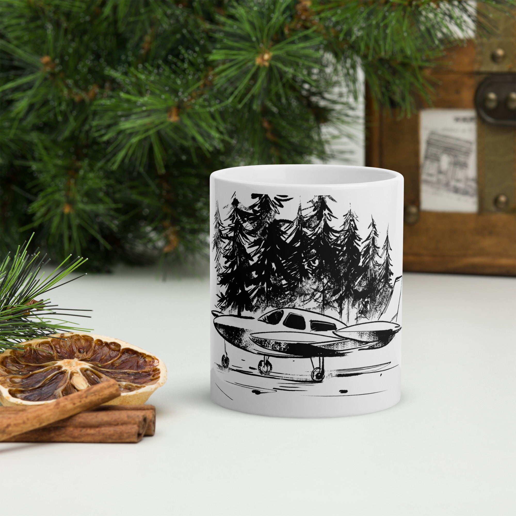 Surgery in the Swamp Plane Glossy mug